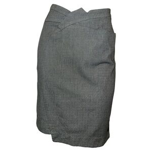 LILITH PARIS Gray Asymmetrical Knee-Length Pencil Skirt Size M/40